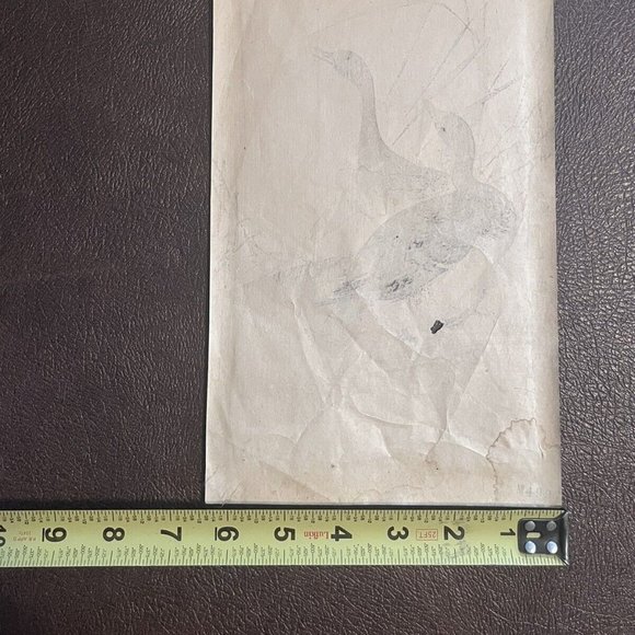 JAPANESE INK ON PAPER PAINTING FT DUCKS IN A FIELD OF REEDS W/ FULL MOON SIGNED - Picture 7 of 10